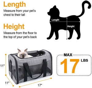 Toptan fabrika üreticisi taşınabilir havayolu Tote Pet seyahat Pet kedi köpek açık taşıyıcı taşıma çantası - Product Image 5