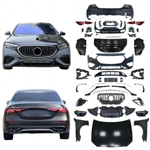 Per <span class=keywords><strong>Mercedes</strong></span> Classe E <span class=keywords><strong>W213</strong></span> 2016-2023 E200 E300 E350e E450 Kit Carrozzeria Esterno con Griglia e Paraurti per Aggiornamento a W214 E53 AMG - Product Image 1