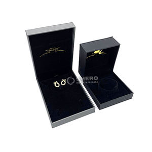 Cajas de Piel Sintética PU de Lujo Grises al por Mayor, Personalizadas y de Primera Calidad, para Collares, Pulseras, Anillos, Pendientes y Joyería - Product Image 2