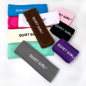 Diademas de Tela de Rizo con Logotipo Personalizado, Diadema para Lavar la <span class=keywords><strong>Cara</strong></span>, Maquillaje Facial, Cuidado de la Piel, Salón de Belleza, Spa, para Niñas - Product Image 2