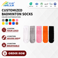 Chaussettes de sport en coton mi-mollet à maille losange avec coussinets pour hommes et femmes, doublure élastique douce, idéales pour le badminton