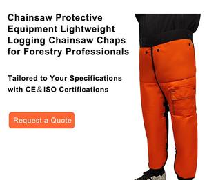 Protection des jambes haute visibilité imperméable pour l'été, anti-coupure, niveau de protection pour grimpeurs d'arbres, orange, pour tronçonneuse - Vente chaude - Product Image 4