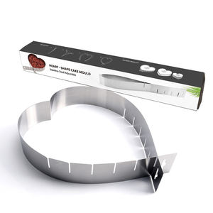 แหวนแม่พิมพ์<span class=keywords><strong>เค้ก</strong></span>มูสรูปหัวใจทำจากสแตนเลสแบบปรับได้สำหรับเค้<span class=keywords><strong>ก</strong></span>แบบทำมืออุปกรณ์สำหรับอบ<span class=keywords><strong>เค้ก</strong></span> - Product Image 2