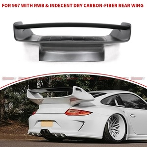 Aileron arrière en fibre de carbone sèche style Indece pour Porsche 911 997, véritable pré-imprégné, type GT, directement de l'usine - Product Image 4