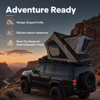 Tiendas de Campaña para Techo de Auto, Tienda de Campaña de Aluminio para Techo con Ventanas Panorámicas, Tienda de Campaña Impermeable de Apertura Rápida para 4 Personas, para SUV Todoterreno