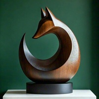 Sculpture abstraite en bois de corps féminin, statue de figure humaine torsadée sculptée à la main, décoration moderne pour table de maison, ornement artistique