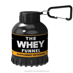 protein powder container pill organizer Protein Keychain Sport nutrition  Water bottle sport Whey protein key chain supplement - AliExpress