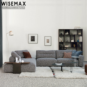 MUEBLES WISEMAX Sofá de Estilo Industrial Minimalista Italiano para Penthouse, Sofá de Madera Maciza para Villa - Product Image 4