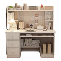 Bureau d'ordinateur domestique à prix spécial avec étagère intégrée Design moderne en bois pour une location simple Maison pour apprendre à écrire