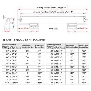 <span class=keywords><strong>Auvent</strong></span> coulissant AWNLUX W5250C pour camping-car, remorque, <span class=keywords><strong>caravane</strong></span>, imperméable, couverture coulissante pour camping-car - Product Image 6