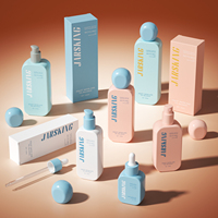 Juego de Envases Cosméticos PETG de Base Gruesa Personalizados, Bomba Dosificadora de Loción con Caja de Papel de Marca