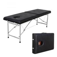 Table de massage portable et pliable en cuir PU, réglable en hauteur, avec mousse de 24 densités, pour salon de beauté, spa, salle de sport, hôtel, maison