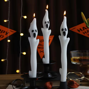 Custom Halloween Edition Ghost <b>Candle</b> Long <b>Candle</b> Party Decoration Handmade Creative Aromatherapy <b>Taper</b> Scented <b>Candle</b> - Product Image 2