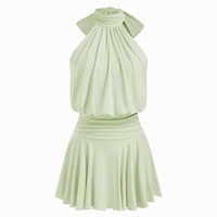 Nouvelle collection transfrontalière Europe-Amérique Printemps, Streetwear style resort couleur unie, taille haute, coupe ajustée, sexy, épaules dénudées