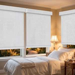 <strong>Long</strong> Life Motorized Roller Window <strong>Blinds</strong> Remote Control Customizable Light Filtering Fabric Roller Shades - Product Image 1