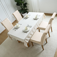 FORCHEER Housses de chaise imperméables pour salle à manger Ensemble de housses de chaise de cuisine Jacquard pour chaises Parson Élastique Lavable