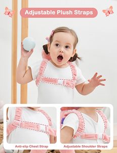 Pink Butterfly Baby Walker Head Protector Pillow <b>Toddler</b> Adjustable Baby Head Protection <b>Backpack</b> Wear Safety Pad - Product Image 3
