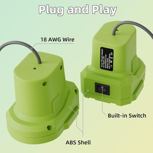 สายไฟกันน้ำ 3.2 ฟุต 18AWG สำหรับ Starlink Mini สายไฟแปลงไฟแบตเตอรี่ 18V DC พร้อมปลั๊กแปลงวัสดุ ABS ปลั๊กแบบ US - Product Image 4