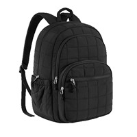 Sac à dos matelassé de luxe 15,6 pouces pour couches, décontracté, avec fermeture éclair, résistant à l'eau, pour ordinateur portable, idéal pour l'université, les voyages, pour femme