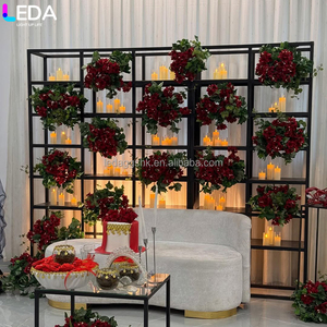 LEDA Suministros para Eventos de Boda, Fondo de Pared Cuadrado Negro Personalizado de Alta Calidad para Velas - Product Image 3