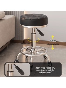 Sillón de <span class=keywords><strong>Barber</strong></span>ía Giratorio con Elevación, Diseño Moderno y Minimalista, Base Reforzada para Uso Comercial en Salones de Belleza, Peluquerías y Salones de Uñas - Product Image 2