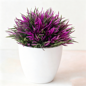 MSH I1264 Plantes vertes artificielles semi-sphériques Décoration d'intérieur Petites plantes en pot Ornements floraux PVC Bonsaï Durable 12cm - Product Image 4