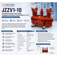 Transformateur combiné d'instrumentation de comptage pour postes de transformation 10 kV JZZV1-10 200/5A VT 10/0.1 kV classe 0.2S