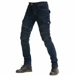 Impermeabile Degli Uomini di Pantaloni di Guida del Motociclo Corse di Motocross Jeans Con Il Ginocchio Hip Pad