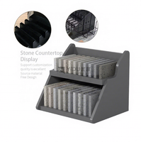 Présentoir écologique pour carreaux de pierre artificielle avec fentes, présentoir à pierres multicouche, armoire de présentation de quartz soigneusement disposée