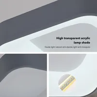 TUOMING control remoto inteligente montado en superficie cuadrado redondo diseño moderno lámpara de techo led para dormitorio casa