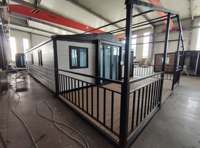 Villa modulaire préfabriquée en acier léger, portable et extensible, type conteneur