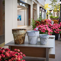 Pots de fleurs en argile fibreuse multicolores les plus vendus, pots de plantation de jardin d'extérieur, biodégradables, écologiques, durables, avec trou de drainage
