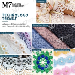 Bán buôn nóng bán Fancy thiết kế Crochet thêu bông ren <span class=keywords><strong>TRIM</strong></span> cho quần áo - Product Image 3