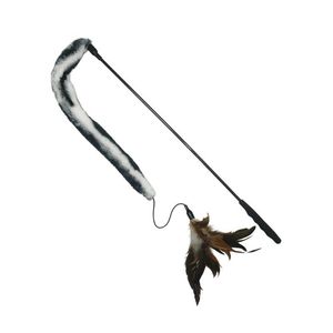 Love Flying Bird <b>Plush</b> Feather <b>Cat</b> Teasing Stick High Elastic Long Rod Sturdy Bite Resistant Interactive Toy - Product Image 4