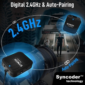<span class=keywords><strong>SYNCO</strong></span> Engragal ระบบไมโครโฟนไร้สาย,2.4GHz สัมภาษณ์ชุดรับไมค์คอปกกล้องวิดีโอไมโครโฟน - Product Image 3