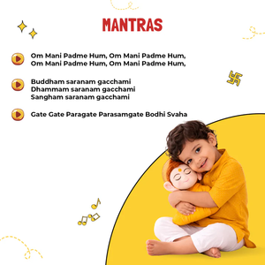 Muñeco de Peluche de Buda Gautama para Cantar Mantras, Pequeño, 25 cm, Juguete Espiritual Suave, Sonido de Canto Devocional, Ligero, para Colgar - Product Image 4
