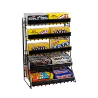 Présentoir de sol personnalisé en métal pour palettes, carton, snacks, chocolat, bonbons, aliments