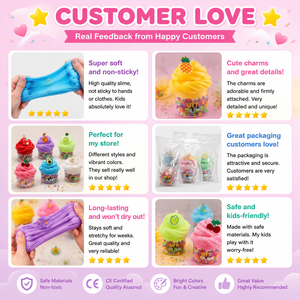 Lot de slime 12 couleurs fabriqué en Chine pour l'exportation, conforme aux normes européennes, pâte à modeler, emballage en boîte colorée - Product Image 5