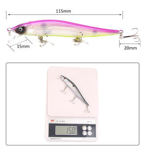 Señuelo Minnow de 12cm y 14g, cebo duro para pesca de lubina en agua dulce y salada. - Product Image 4