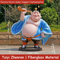 Sculpture de personnage de dessin animé sportif moderne en fibre de verre polie, taille réelle, design personnalisé, décoration extérieure pour centre commercial, parc, jardin