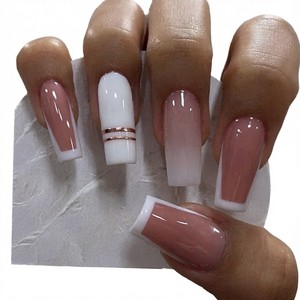 Uñas Postizas de Gel Suave con Relieve Rosa, Uñas de Lujo con Acabado Brillante, Venta al por Mayor con Empaque, 32 Piezas - Product Image 4