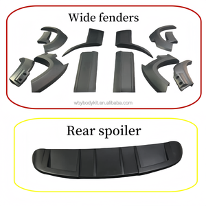 2013-2016 pour mercedes-benz <span class=keywords><strong>GLK</strong></span> 250 350 X204 Kit de mise à niveau à corps large diffuseur latéral aileron arrière pare-chocs avec aileron arrière d'angle - Product Image 4