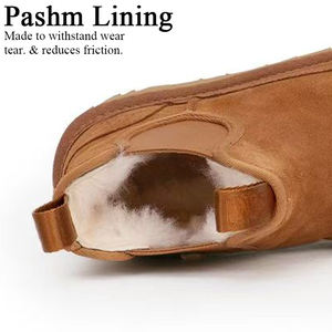 Bottes Chelsea chaudes imperméables antidérapantes à semelle extra épaisse à design à sangle élastique latérale confortable et polyvalente pour femme d'<span class=keywords><strong>hiver</strong></span> - Product Image 3