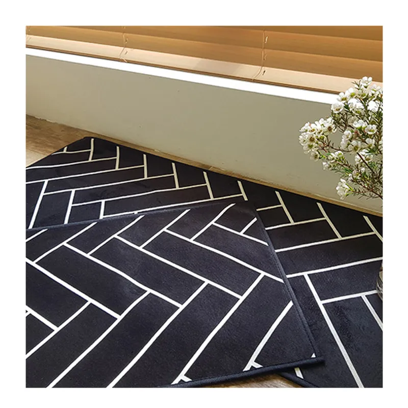 Wholesale kitchen rug absorbent footmats non slip doormats simple style household rug