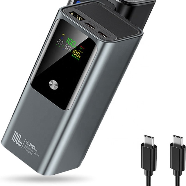 Fast Charging OEM PD 3.1 100W 65W 3 Ports Slim Portable Power Bank 20000mAh GaN Tech for Laptop & Phones