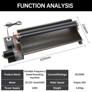 Máy làm đồ trang sức 220V 350 vòng/phút, máy xâu hạt tròn ngọc trai, nhựa, gỗ tự động - Product Image 3