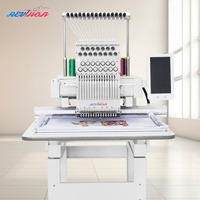 Revhon Nouvelle Machine à Broder Professionnelle d'Usine Chinoise, 12/15 Aiguilles, Monotête, 1200 tr/min, pour Usage Domestique