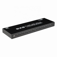 Oright Nouveauté Boîtier Répartiteur HDMI 2.0b HDCP2.2 60Hz 8x8 (8 entrées 8 sorties) en Métal Noir avec Télécommande Certifié CE/FCC