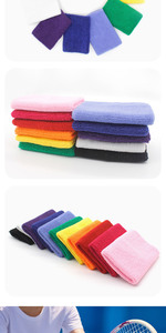 Custom Logo Colorful Breathable Sport Towel Wristbands Sweat Wrist Band - Product Image 2