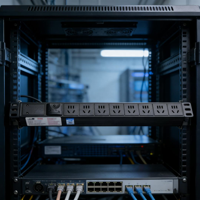 Factory Wholesale 8-port Overload Protection Universal PDU Data Server Rack Aluminium Alloy PVC Network Cabinet Rack PDU Socket
